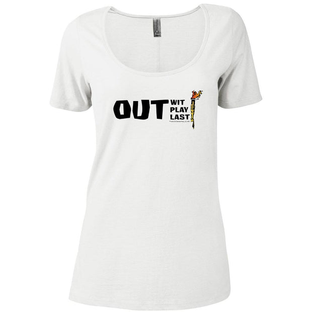 Survivor Out Wit, Play, Last Women's Relaxed Scoop Neck T-Shirt