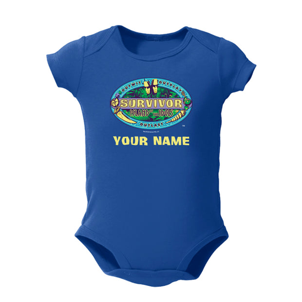 Survivor Season 39 Island of the Idols Personalized Baby Bodysuit | Official CBS Entertainment Store