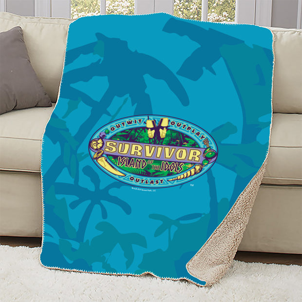 Survivor Season 39 Island of the Idols Sherpa Blanket | Official CBS Entertainment Store