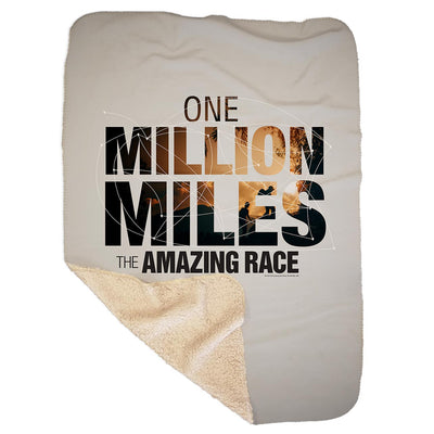 The Amazing Race One Million Miles Sherpa Blanket | Official CBS Entertainment Store