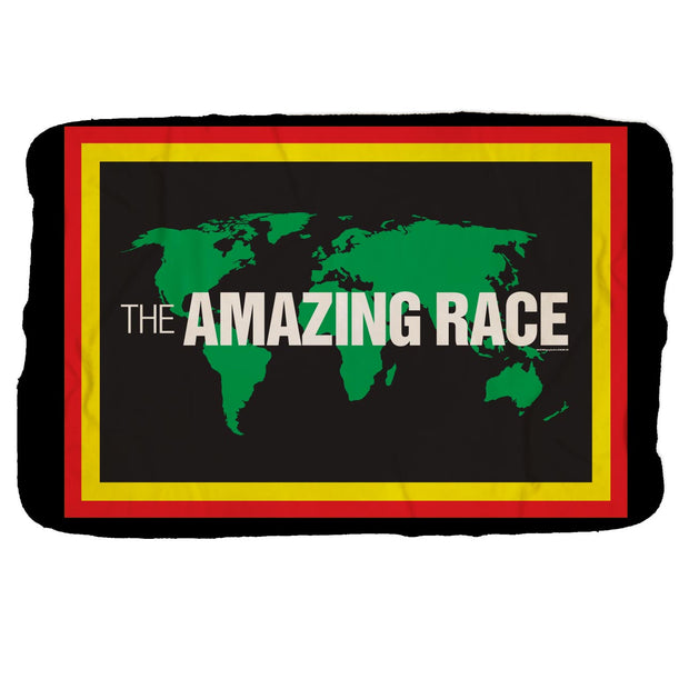 The Amazing Race Pit Stop Sherpa Blanket | Official CBS Entertainment Store