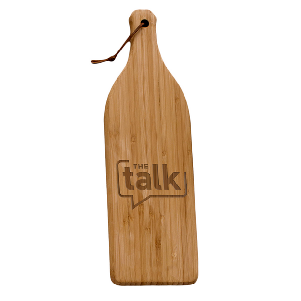 The Talk Logo Wine Bottle Cutting Board | Official CBS Entertainment Store