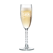 The Talk Logo Champagne Flute