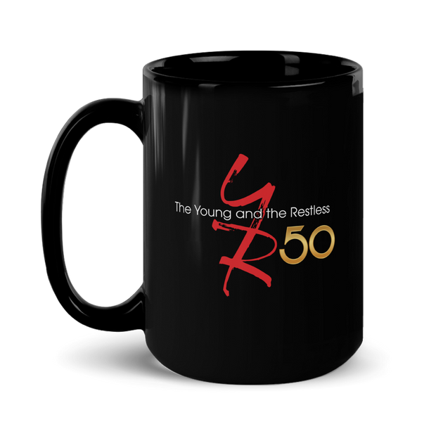 The Young and the Restless 50th Anniversary Black Mug