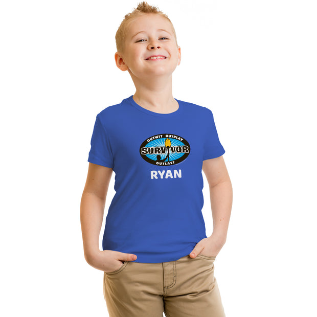 Survivor Outwit, Outplay, Outlast Personalized Kids Short Sleeve T-Shirt | Official CBS Entertainment Store